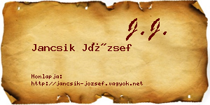 Jancsik József névjegykártya