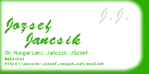 jozsef jancsik business card